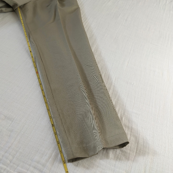 Anine Bing Wool Pleated Pants Chino Trouser 2 Old Money Quiet Luxury Minimalist - Picture 8 of 9